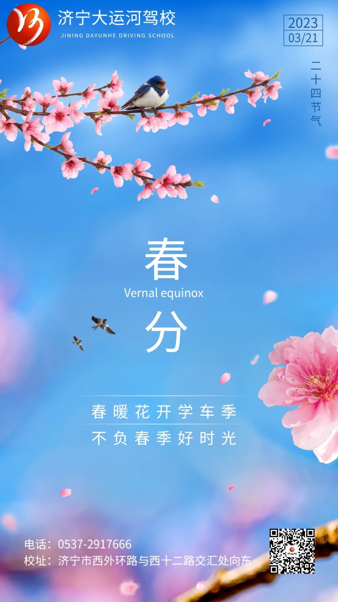 【濟(jì)寧大運(yùn)河駕校】春分丨不負(fù)好春光，從學(xué)本駕照開(kāi)始！(圖1)